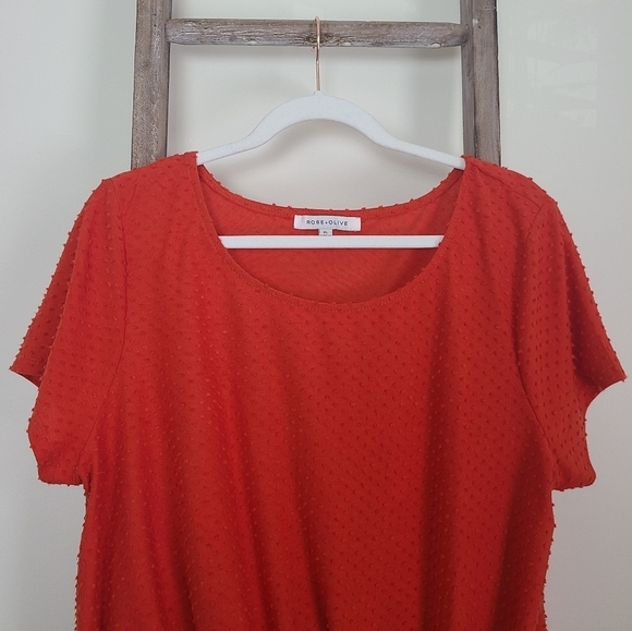 ⭐️40% Off⭐️ Rose + Olive Tomato Red Cross Front Top - Picture 3 of 8